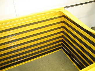 Protecteur de table élévatrice 3R513 jaune et renforts de PVC intérieur